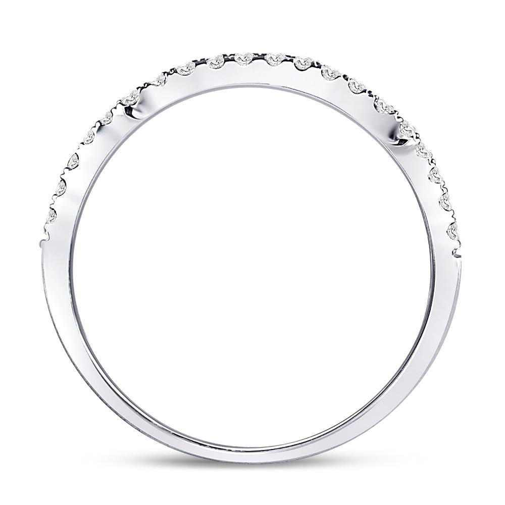 14kt White Gold Round Diamond Bridal Wedding Ring Band Set 1-1/2 Cttw