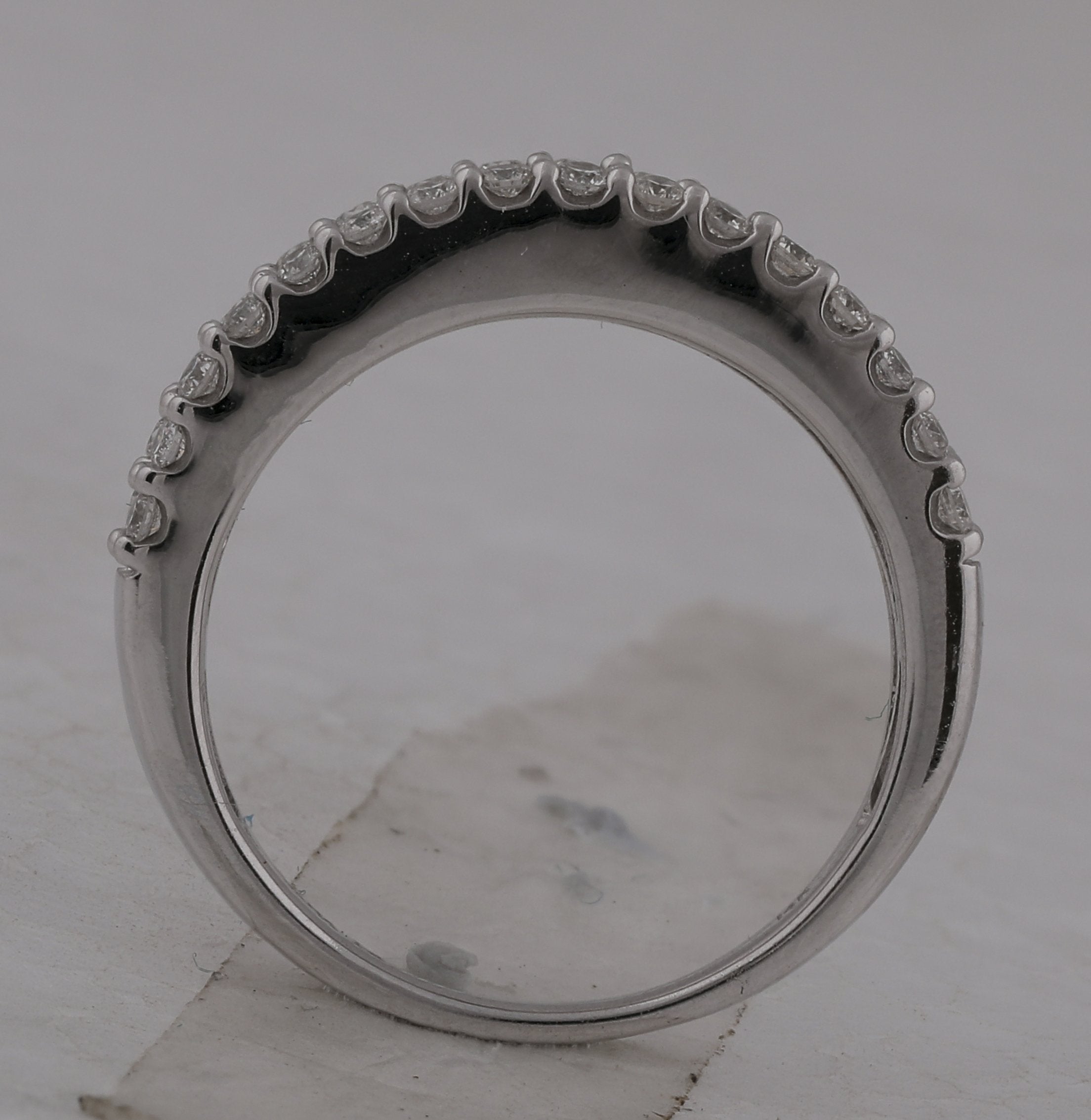 14kt White Gold Womens Round Yellow Diamond Band Ring 1 Cttw