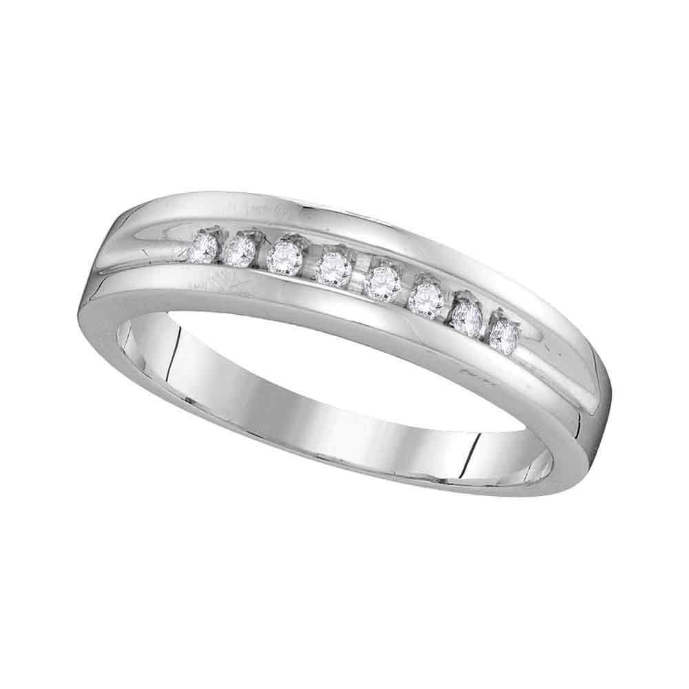 10kt White Gold His Hers Round Diamond Cluster Matching Wedding Set 5/8 Cttw