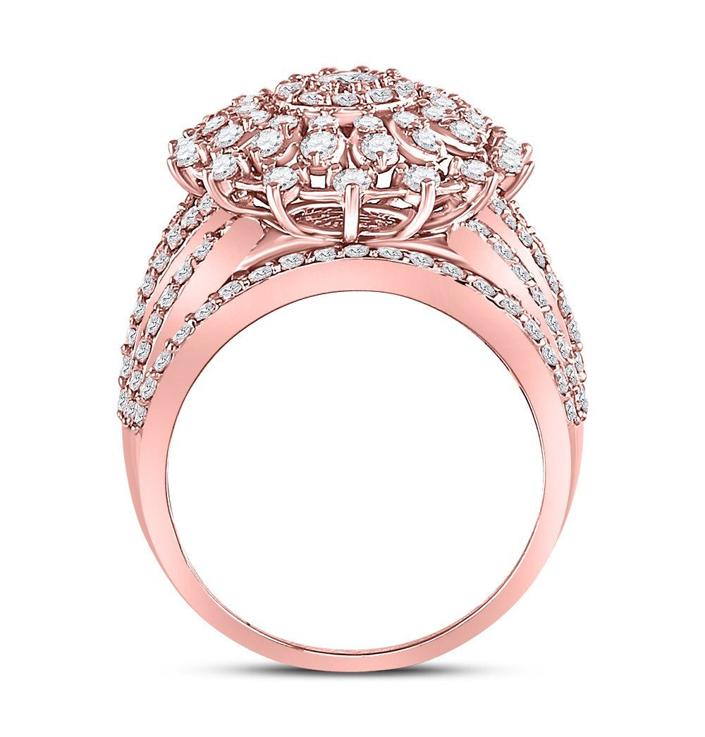 14kt Rose Gold Round Diamond Solitaire Bridal Wedding Engagement Ring 2 Cttw