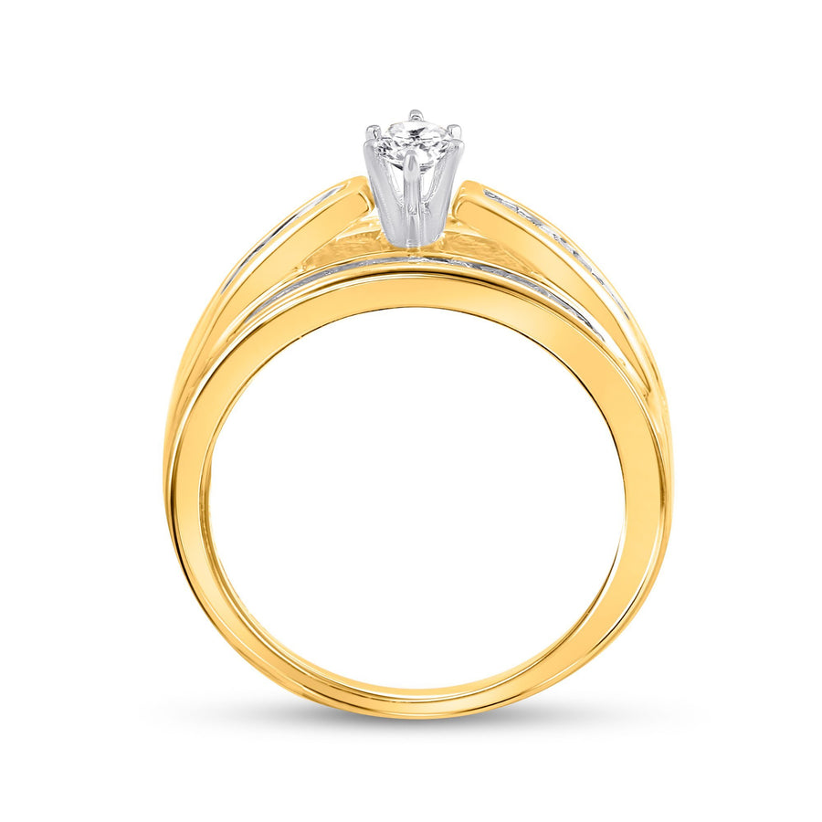 14kt Yellow Gold Marquise Diamond Solitaire Bridal Wedding Engagement Ring 1 Cttw