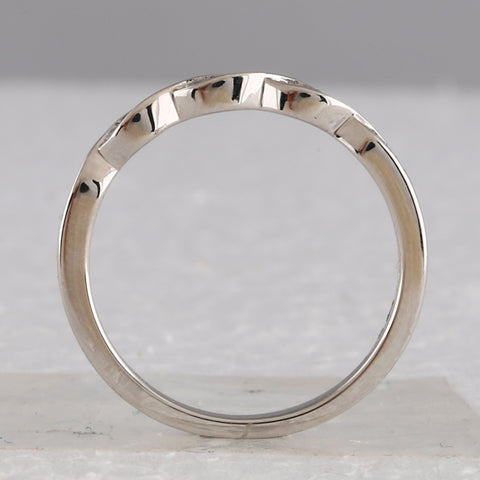 10kt White Gold Baguette Diamond Bridal Wedding Ring Band Set 1/5 Cttw