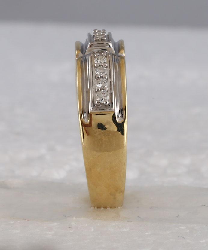 10kt Yellow Gold His Hers Round Diamond Halo Matching Wedding Set 3/4 Cttw