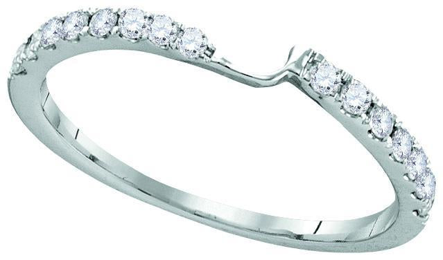 14kt White Gold Round Diamond 2-stone Bridal Wedding Engagement Ring 1/2 Cttw