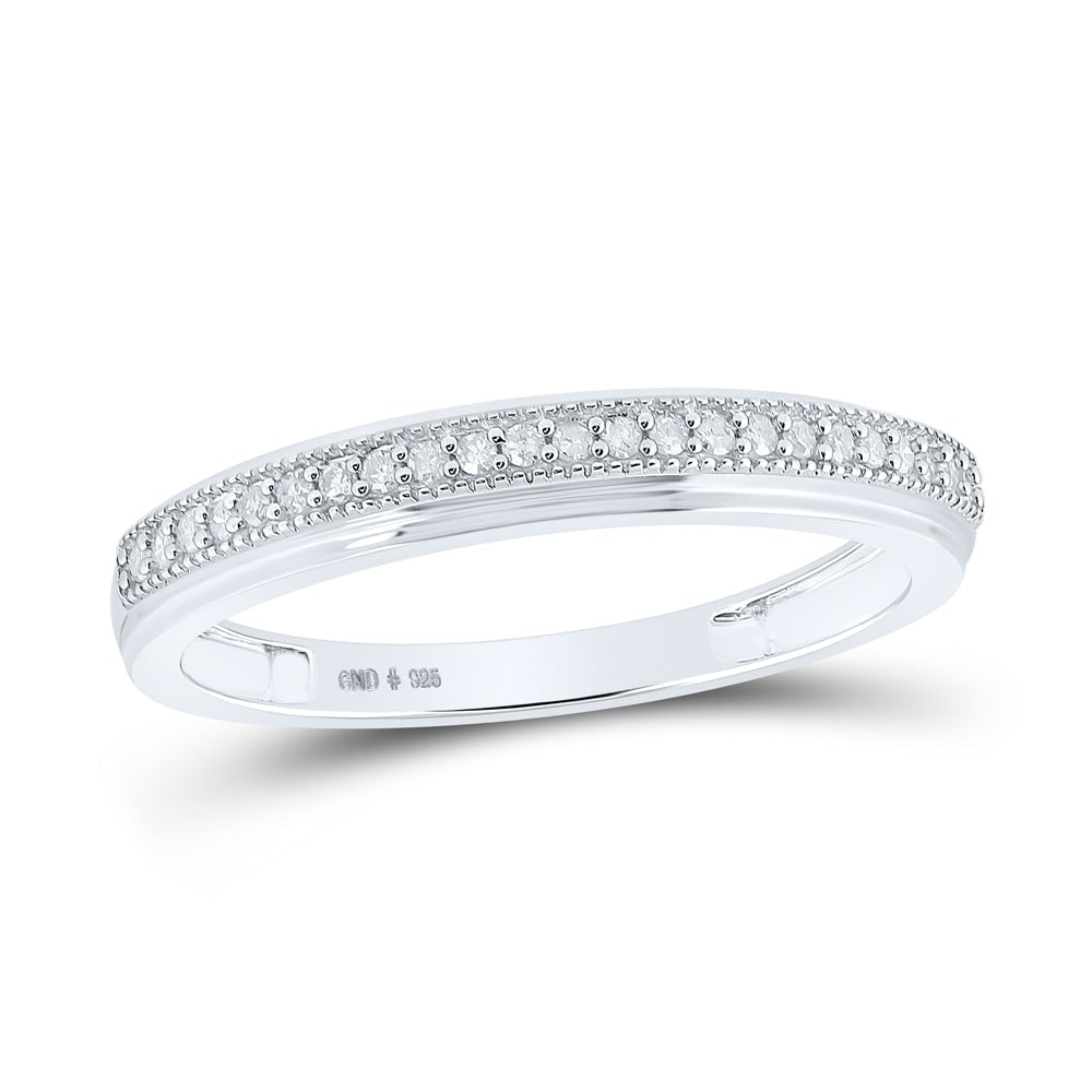 Sterling Silver His Hers Round Diamond Cluster Matching Wedding Set 3/4 Cttw