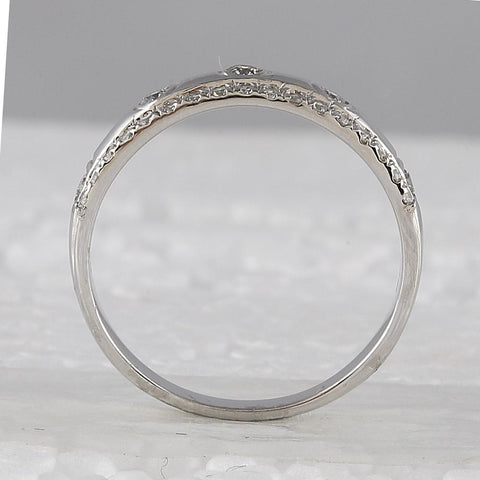 10kt White Gold Womens Round Diamond Anniversary Ring 1/2 Cttw