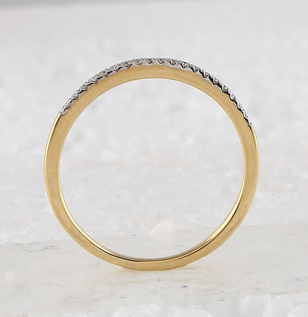 10kt Yellow Gold Round Diamond Bridal Wedding Ring Band Set 1/2 Cttw