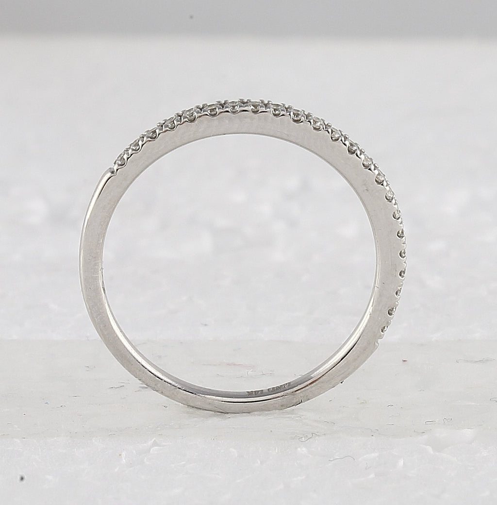 14kt White Gold Round Diamond Bridal Wedding Ring Band Set 1 Cttw