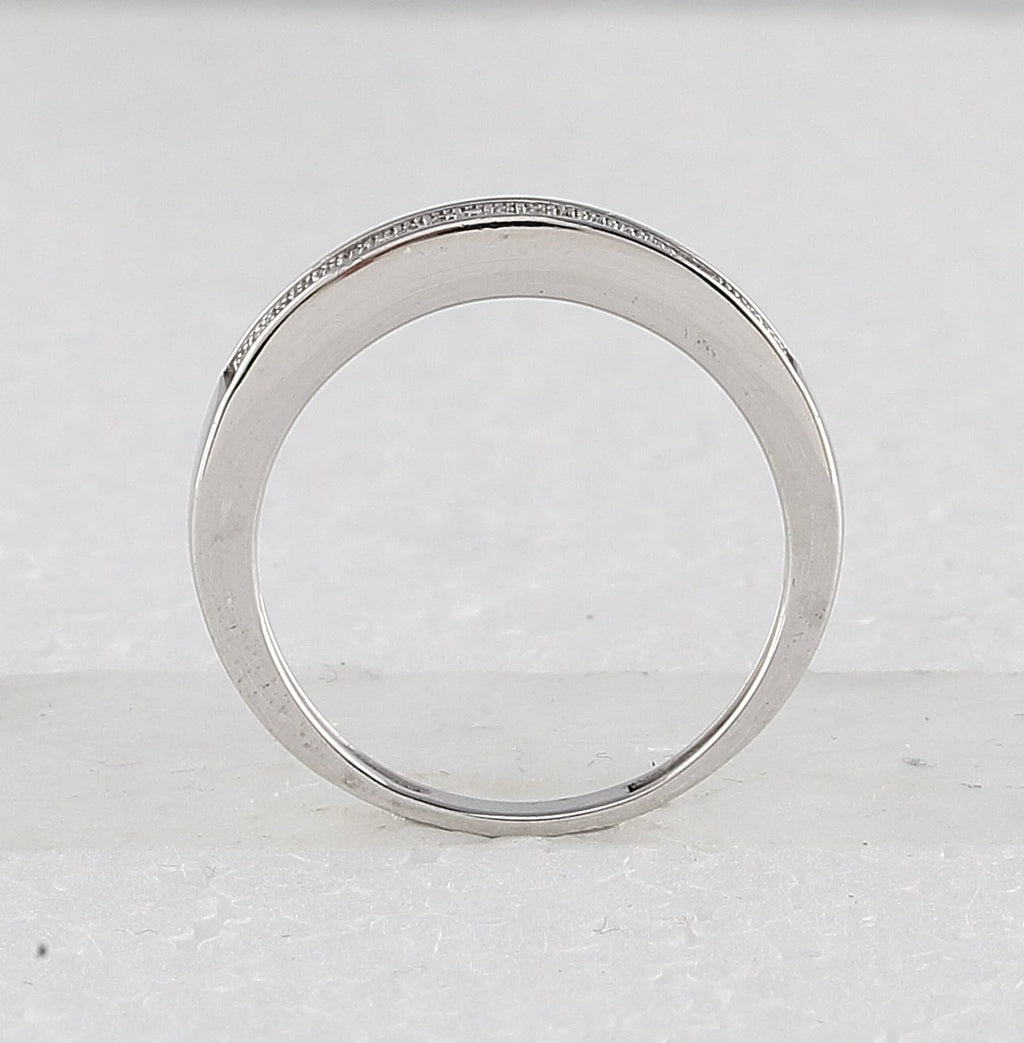 Sterling Silver Round Diamond Heart Bridal Wedding Ring Band Set 3/8 Cttw