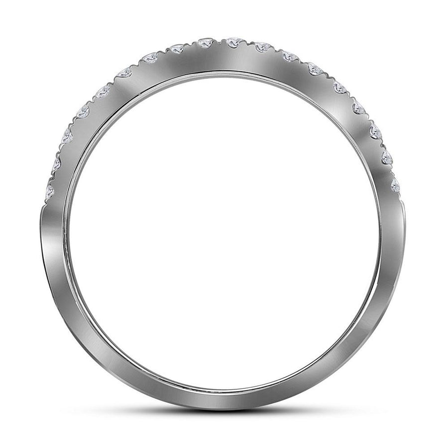 14kt White Gold Round Diamond Bridal Wedding Ring Band Set 1 Cttw