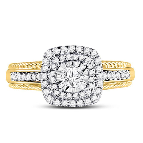 14kt Yellow Gold Round Diamond Solitaire Bridal Wedding Engagement Ring 1/2 Cttw