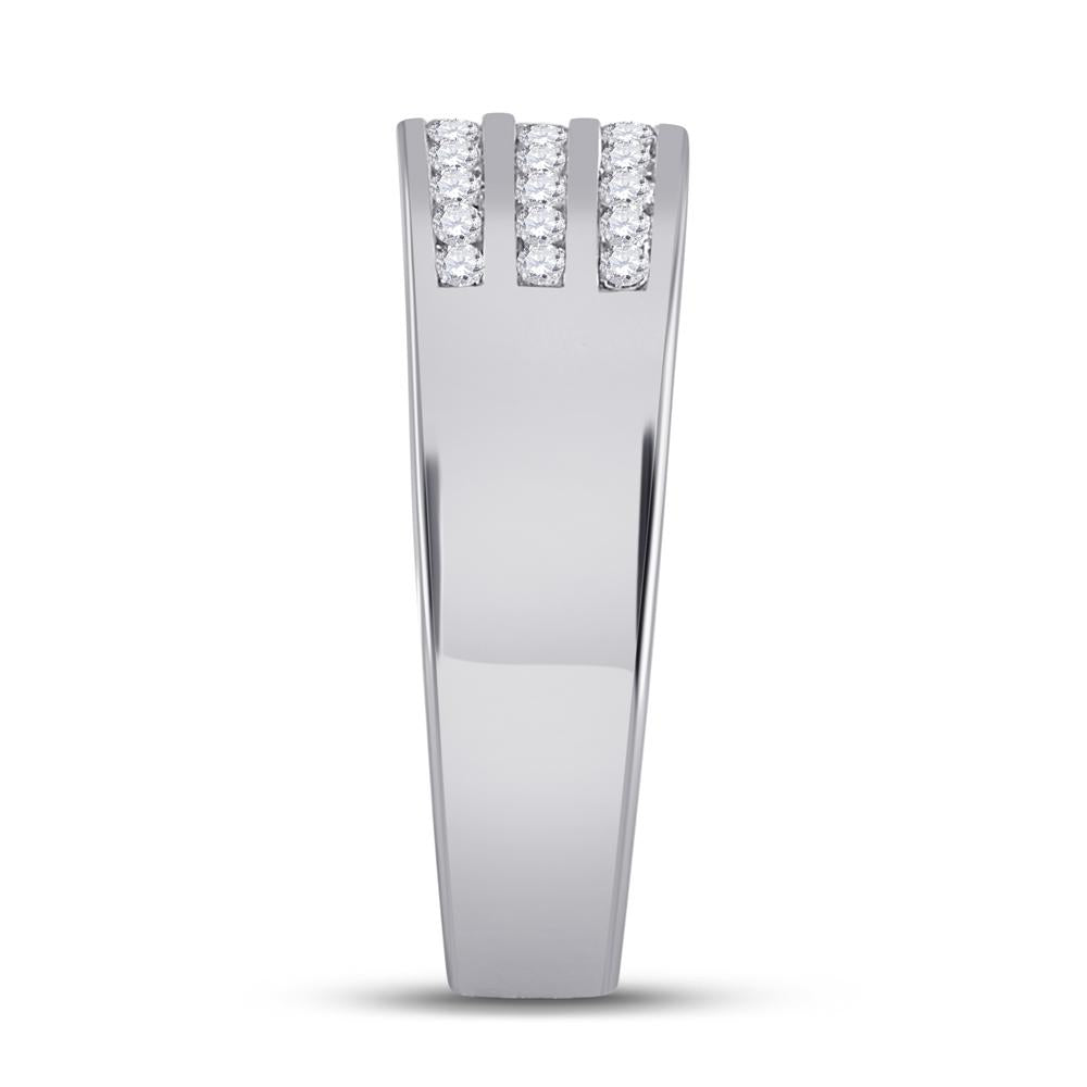 14kt White Gold His Hers Round Diamond Solitaire Matching Wedding Set 1-3/4 Cttw