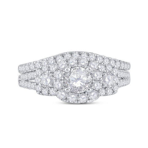14kt Yellow Gold Round Diamond 3-stone Bridal Wedding Engagement Ring 1-1/2 Cttw