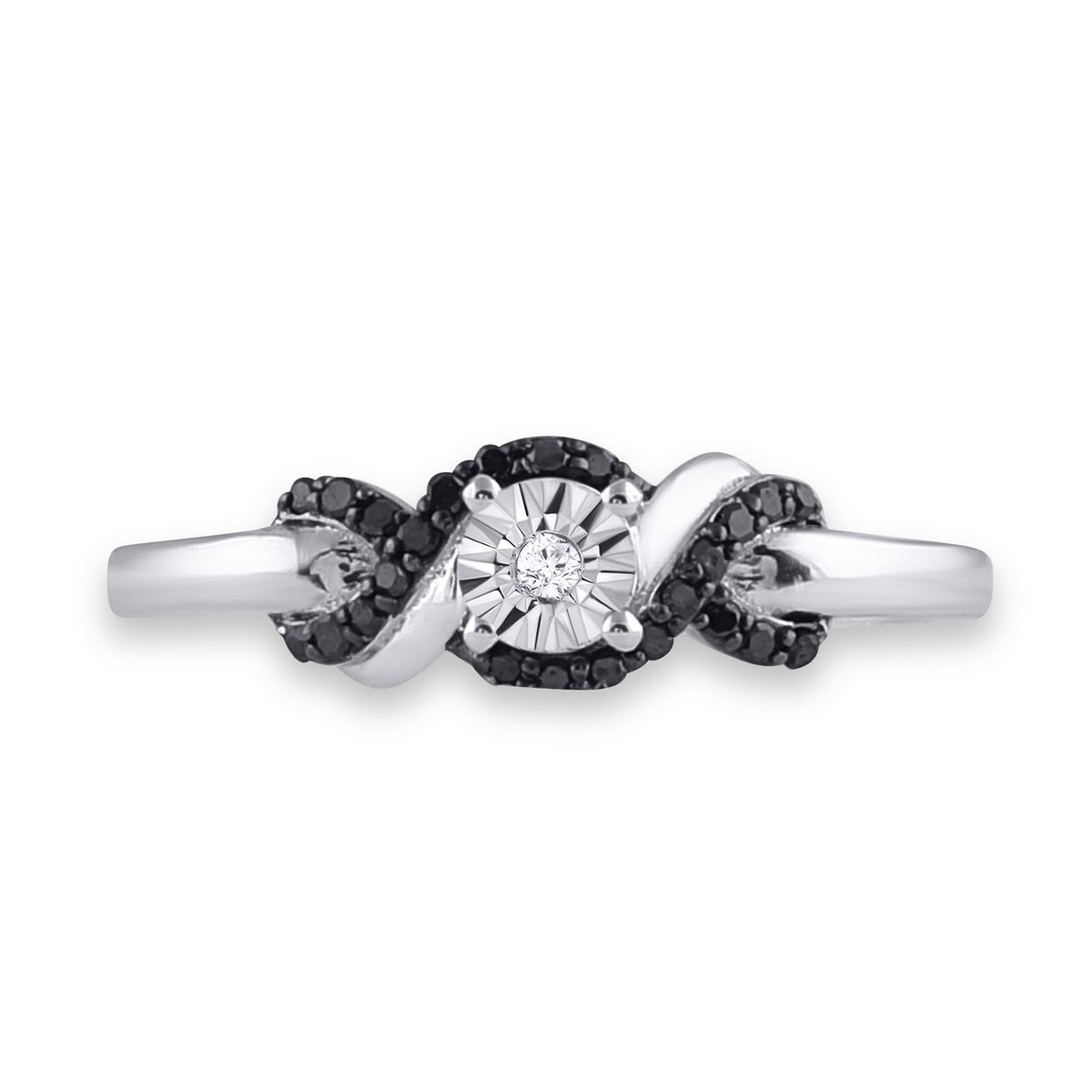 Sterling Silver Round Diamond Solitaire Bridal Wedding Engagement Ring 1/6 Cttw
