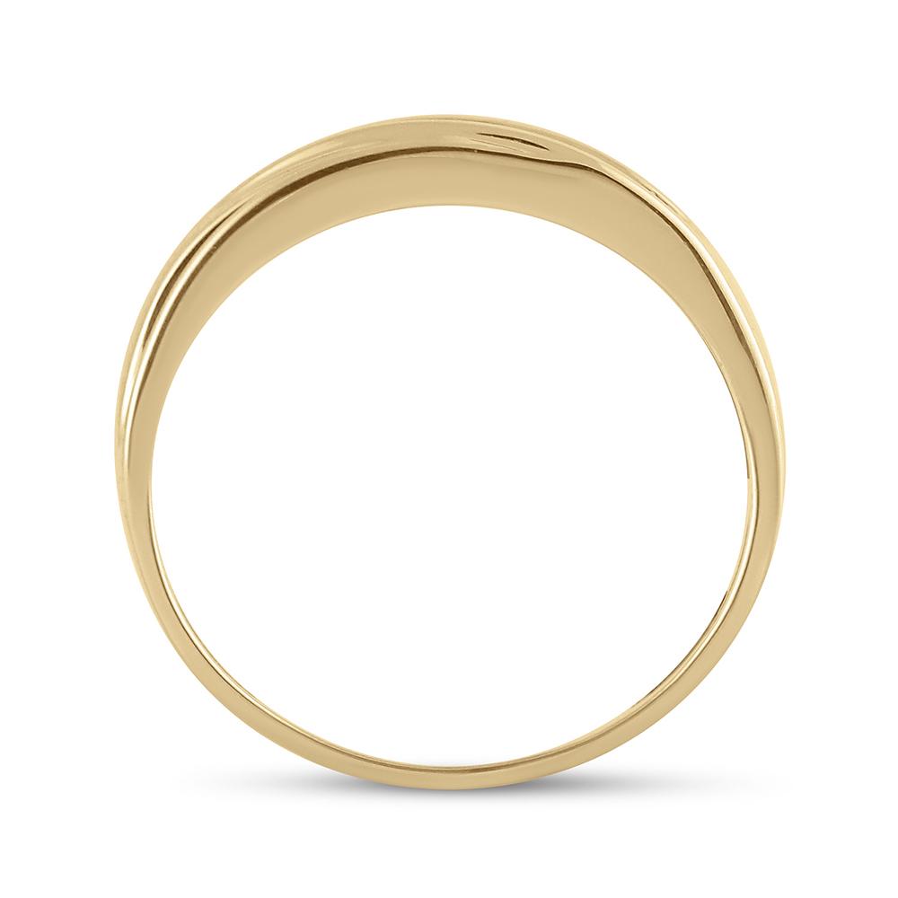 14kt Yellow Gold Mens Round Diamond Wedding Band Ring 1/4 Cttw