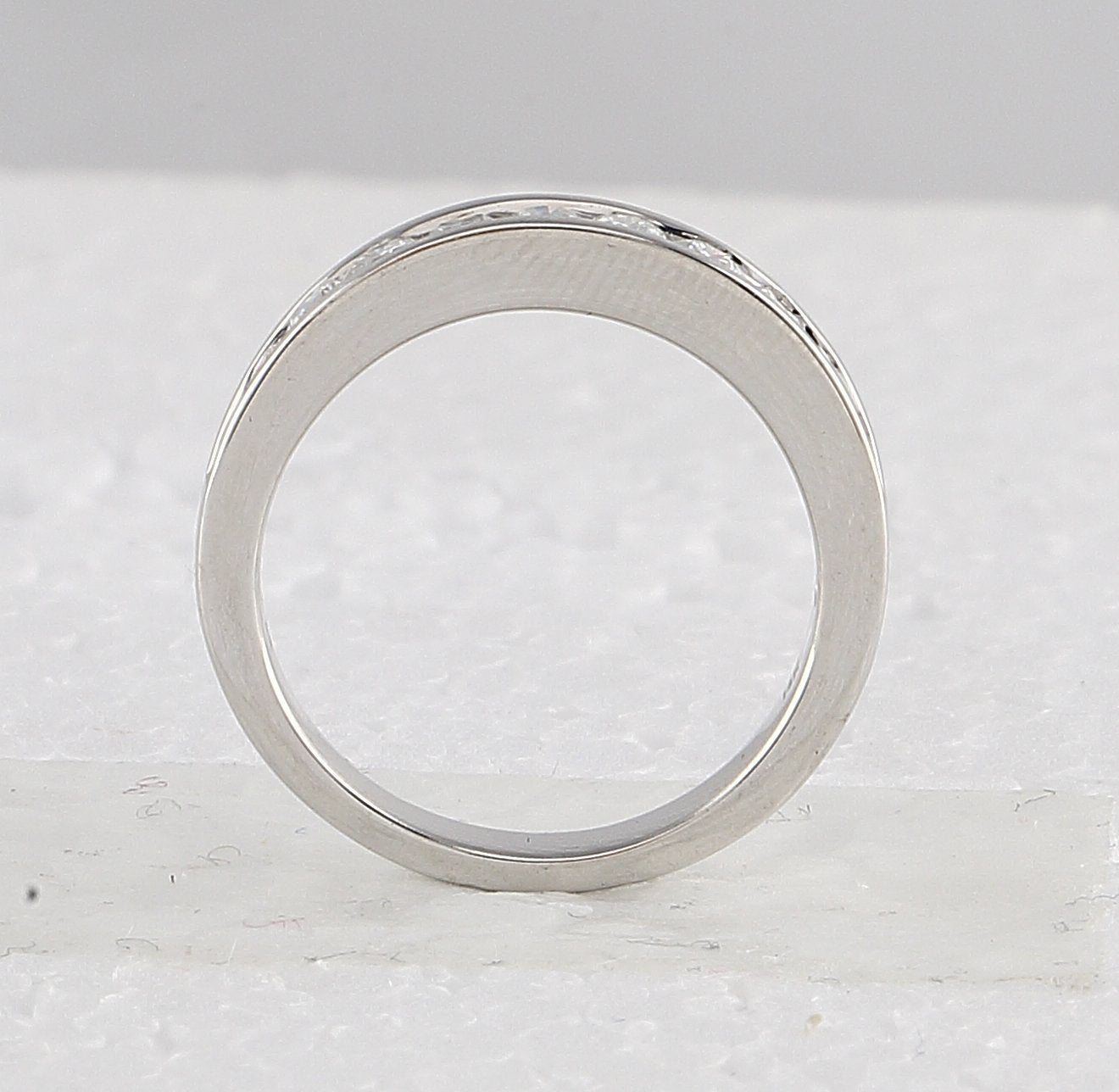 14kt White Gold Princess Diamond Bridal Wedding Ring Band Set 2 Cttw