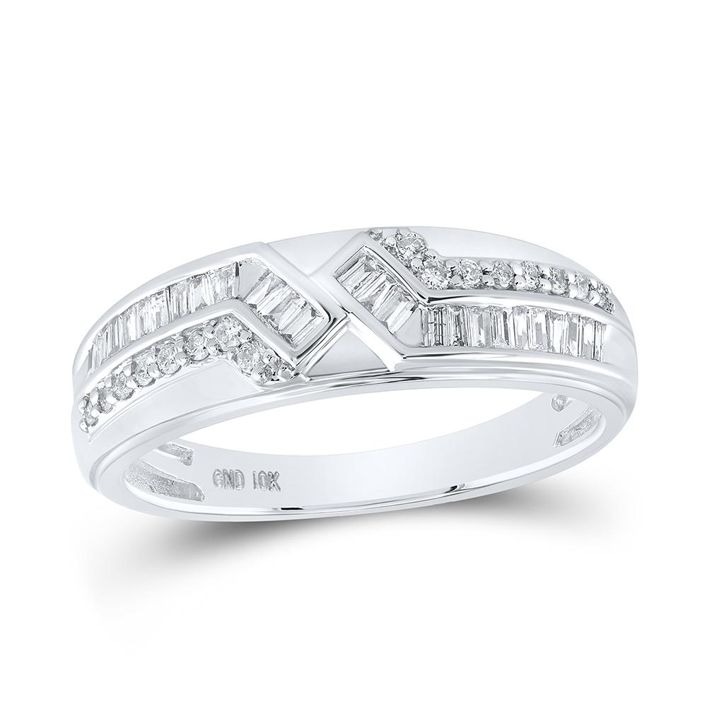 10kt White Gold His Hers Round Diamond Cluster Matching Wedding Set 1 Cttw