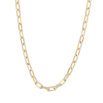 10kt Yellow Gold Mens Round Diamond 22-inch Anchor Link Chain Necklace 12-1/2 Cttw