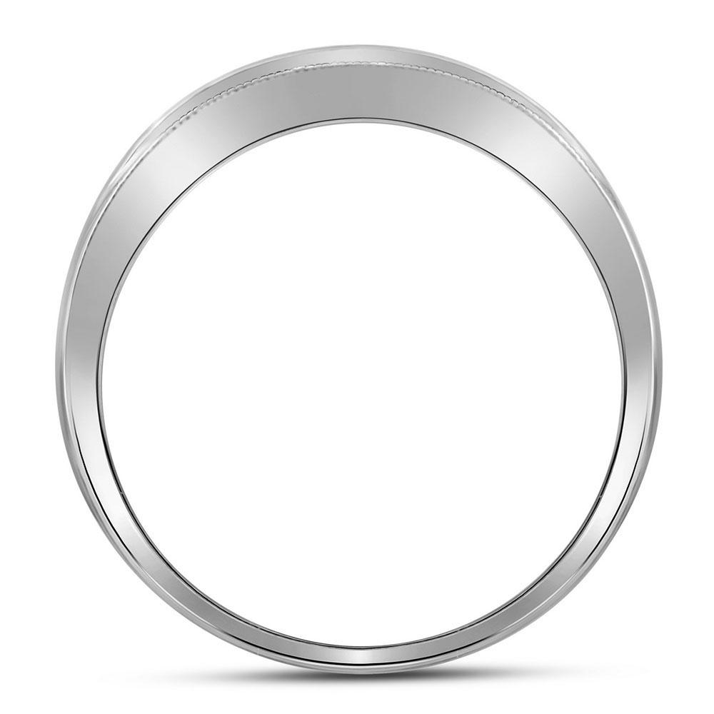10kt White Gold Womens Round Diamond Single Row Band Ring 1/4 Cttw