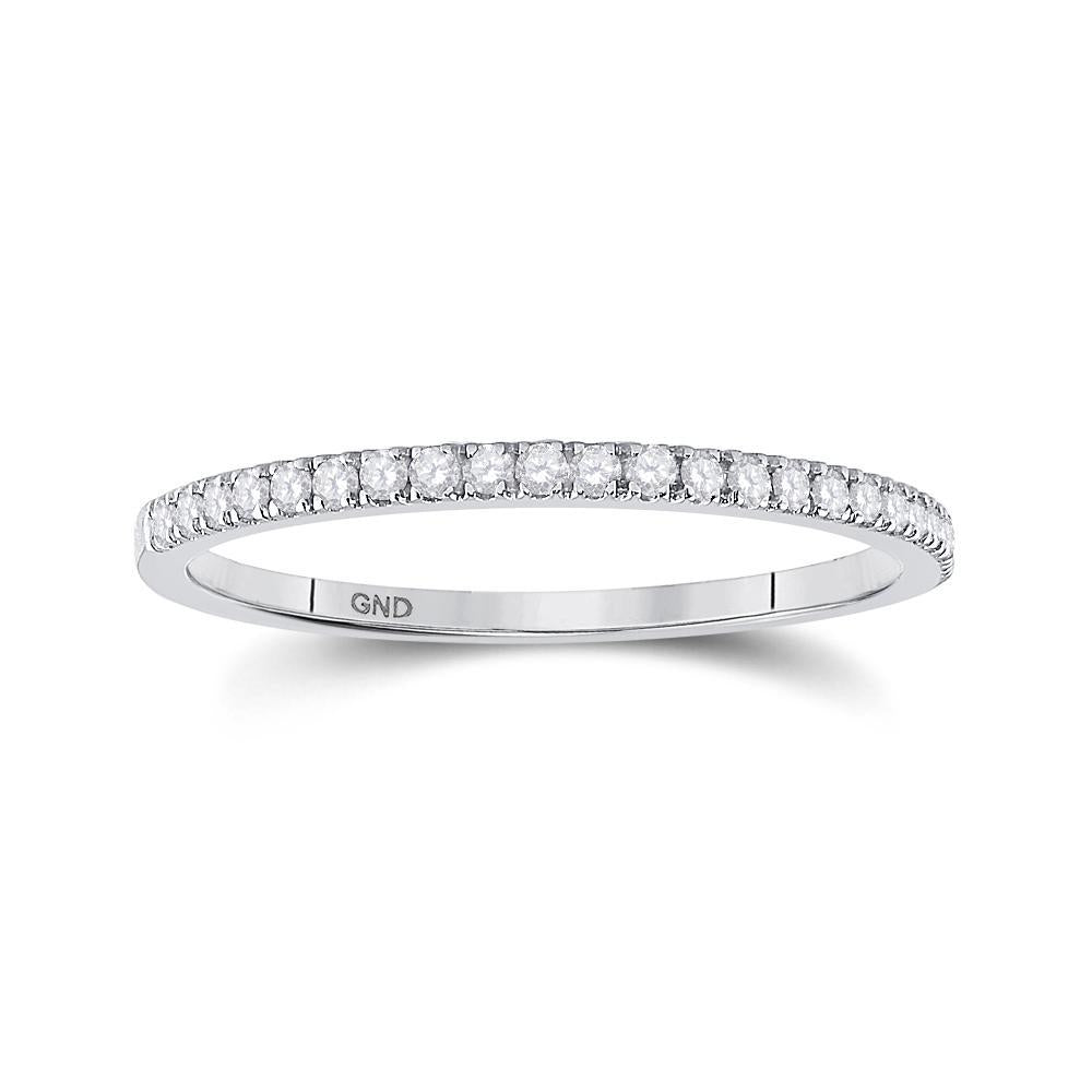 10kt White Gold Round Diamond Bridal Wedding Ring Band Set 1/3 Cttw