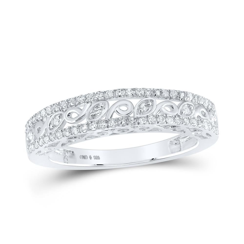 Sterling Silver His Hers Round Diamond Square Matching Wedding Set 1 Cttw