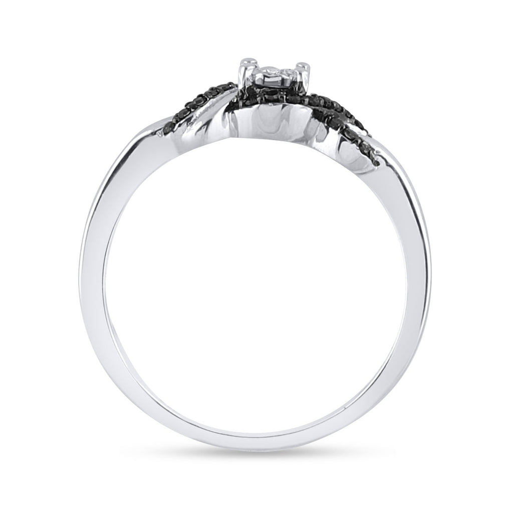 Sterling Silver Round Diamond Solitaire Bridal Wedding Engagement Ring 1/6 Cttw