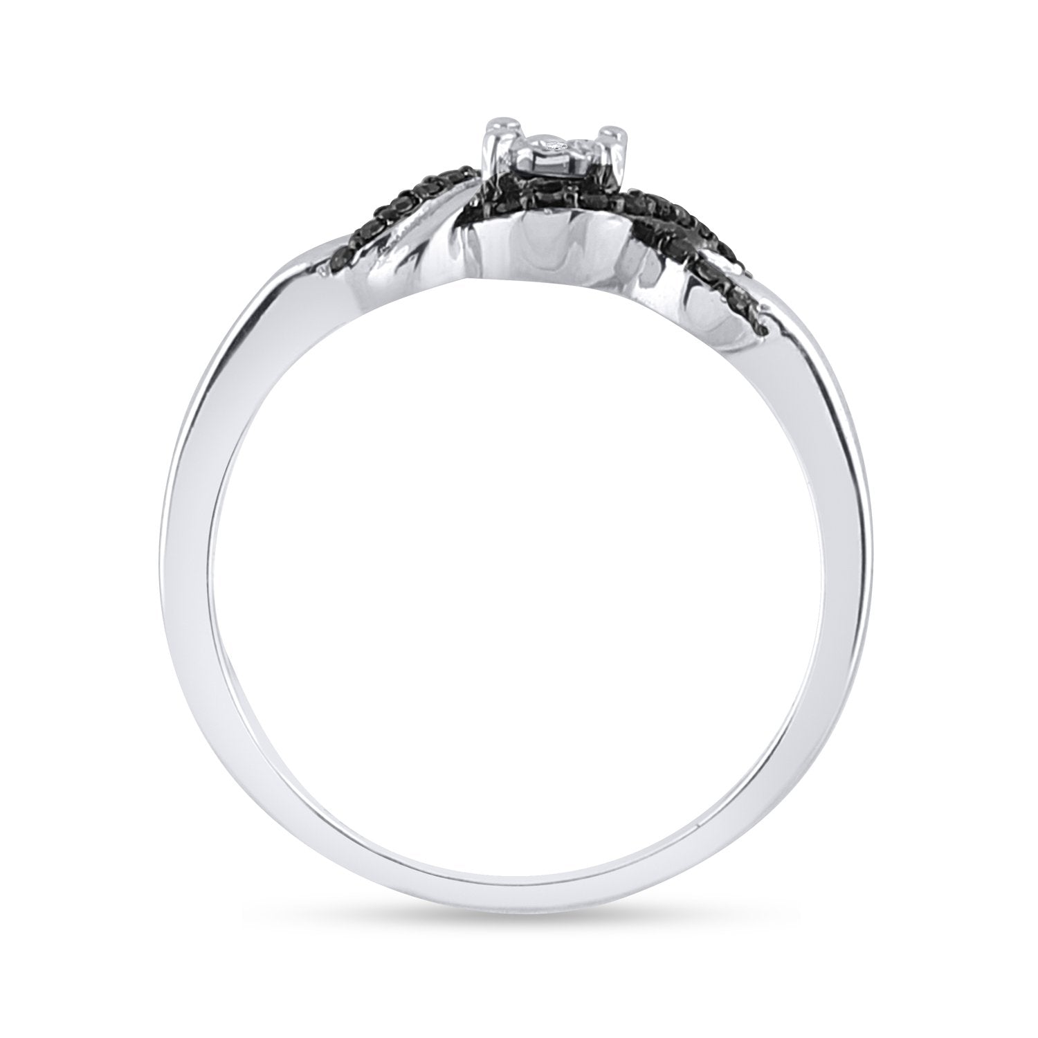 Sterling Silver Round Diamond Solitaire Bridal Wedding Engagement Ring 1/6 Cttw