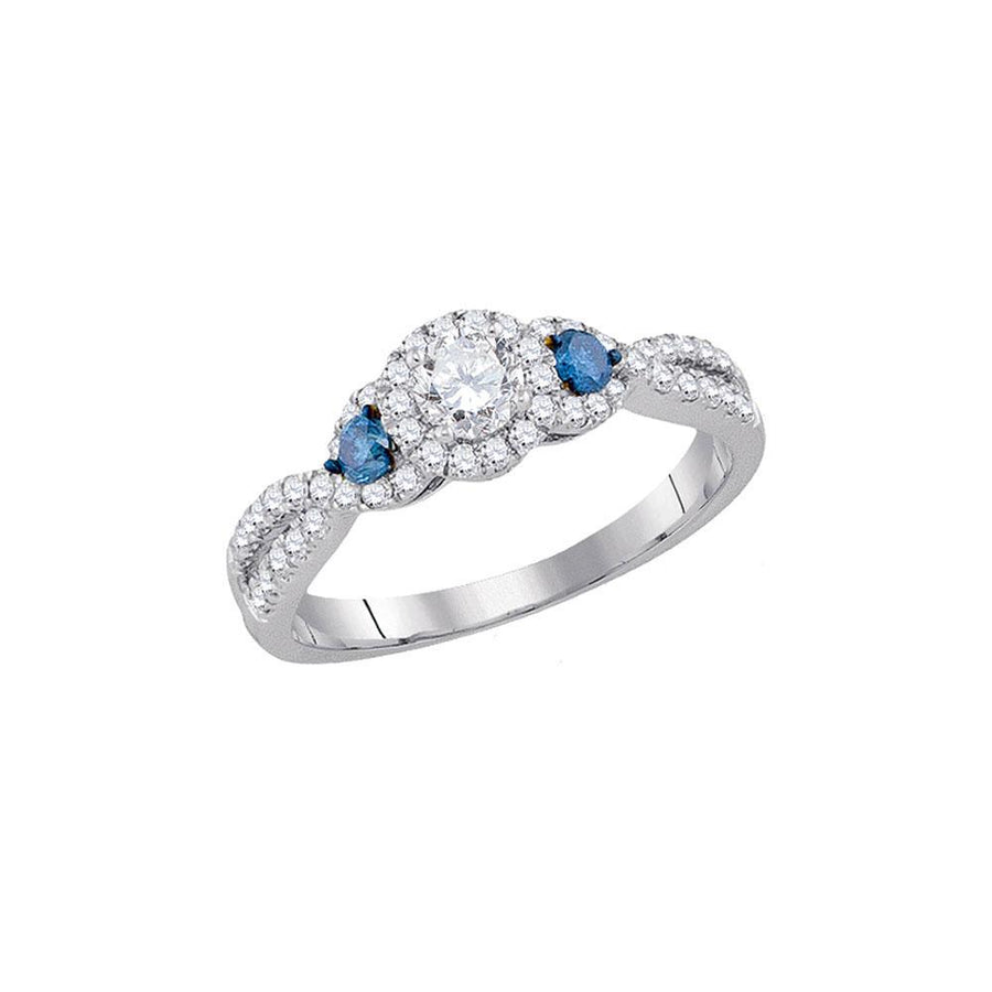 14kt White Gold Round Diamond Solitaire Bridal Wedding Engagement Ring 3/4 Cttw