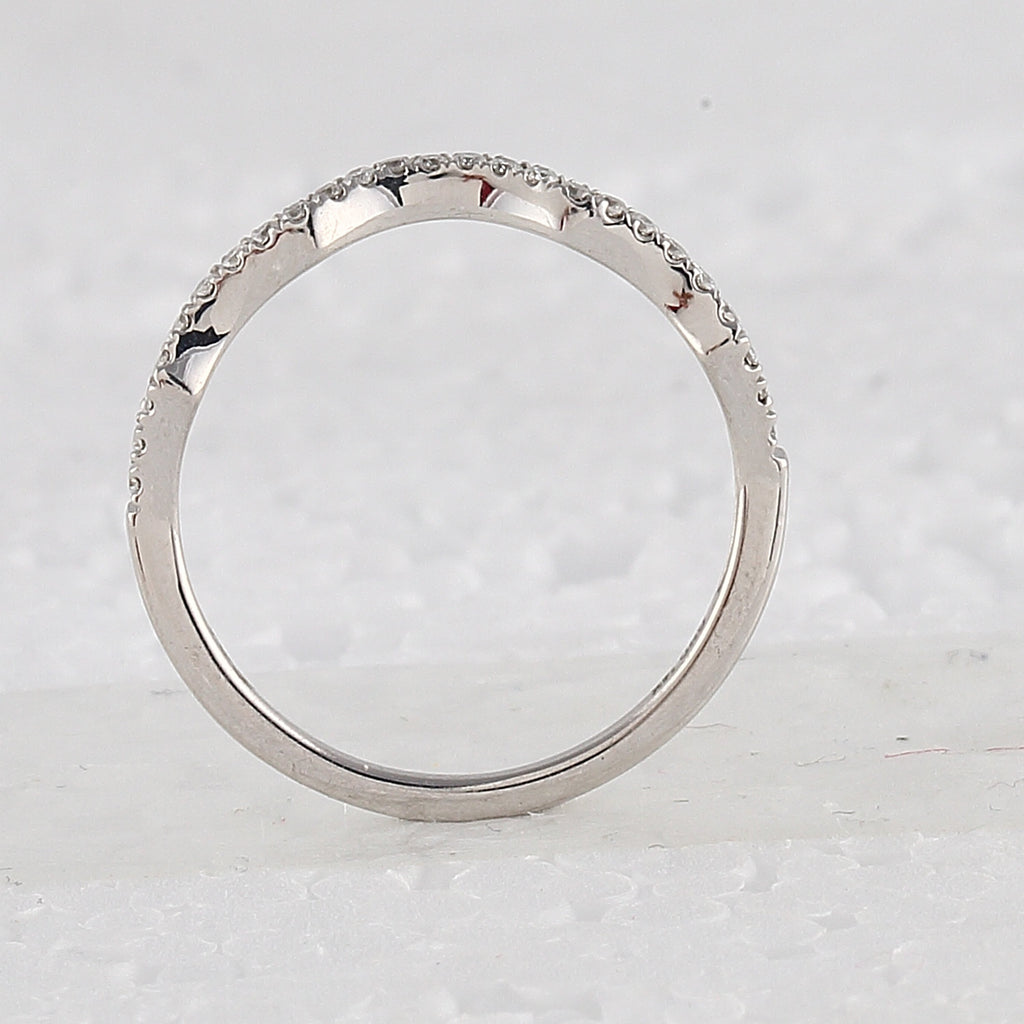 14kt White Gold Round Diamond Bridal Wedding Ring Band Set 1 Cttw