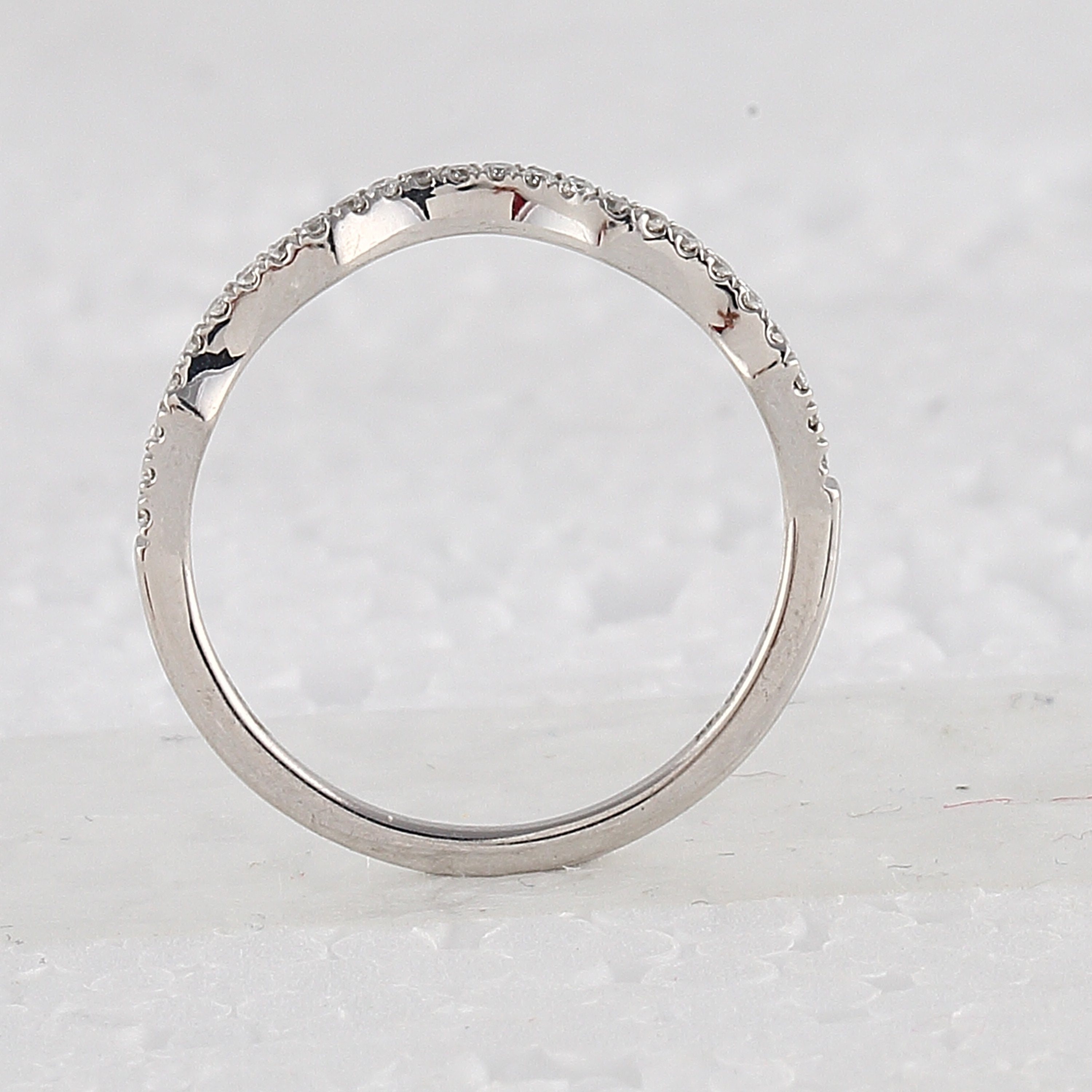 14kt White Gold Round Diamond Bridal Wedding Ring Band Set 1 Cttw