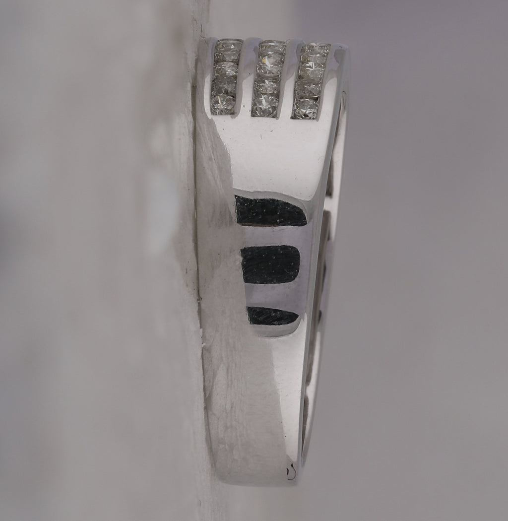 14kt White Gold His Hers Round Diamond Halo Matching Wedding Set 2 Cttw