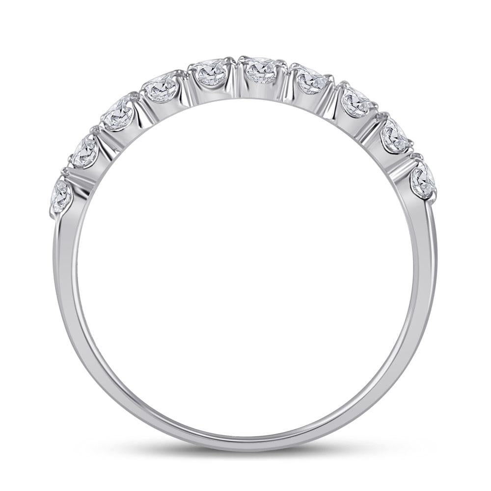 14kt White Gold Princess Diamond Bridal Wedding Ring Band Set 2 Cttw