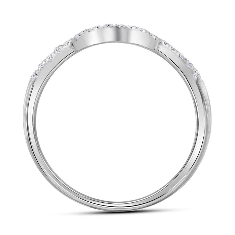 14kt White Gold Round Diamond Swirl Halo Bridal Wedding Ring Band Set 1 Cttw