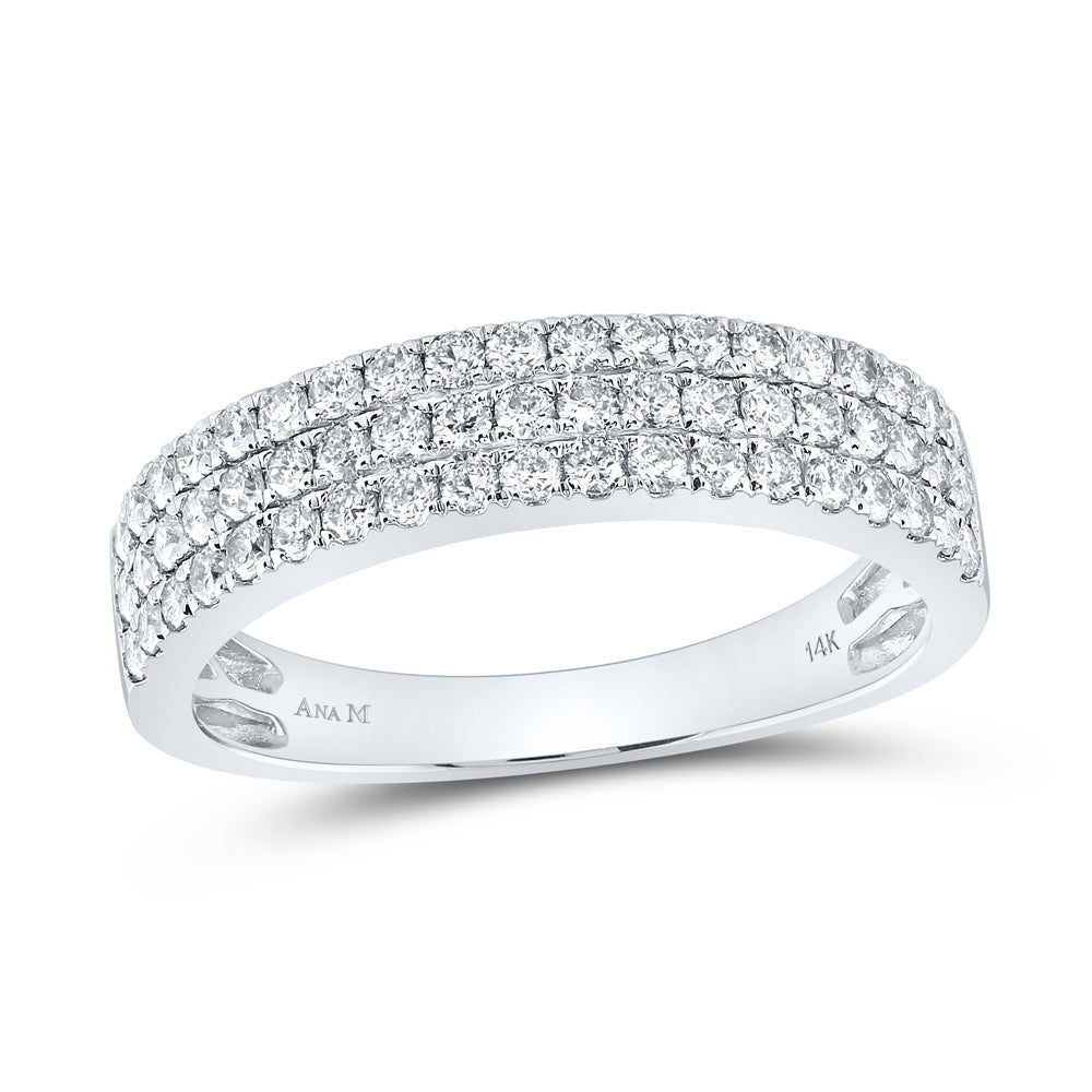 14kt White Gold His Hers Round Diamond Cluster Matching Wedding Set 2-1/3 Cttw