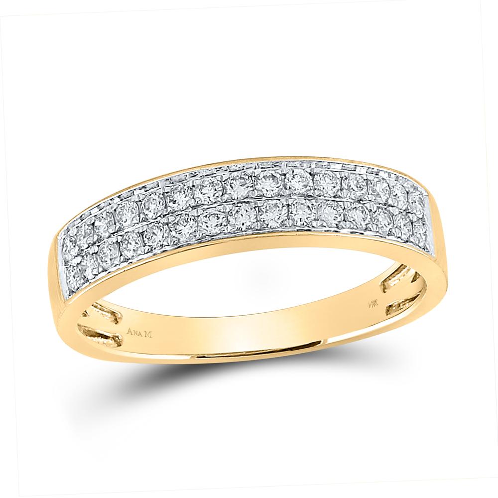 14kt Yellow Gold His Hers Round Diamond Cluster Matching Wedding Set 1-3/4 Cttw
