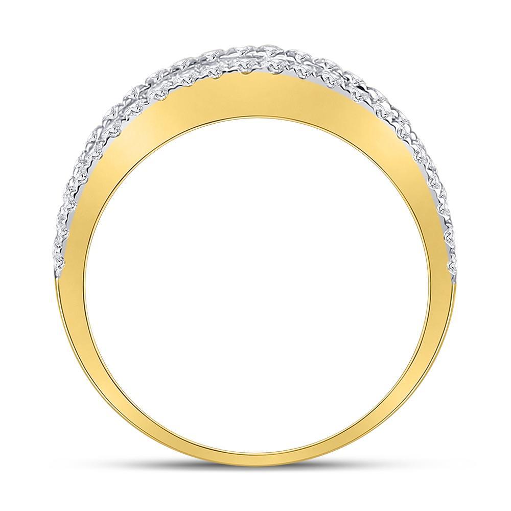 14kt Yellow Gold Womens Baguette Diamond Fashion Anniversary Ring 1 Cttw