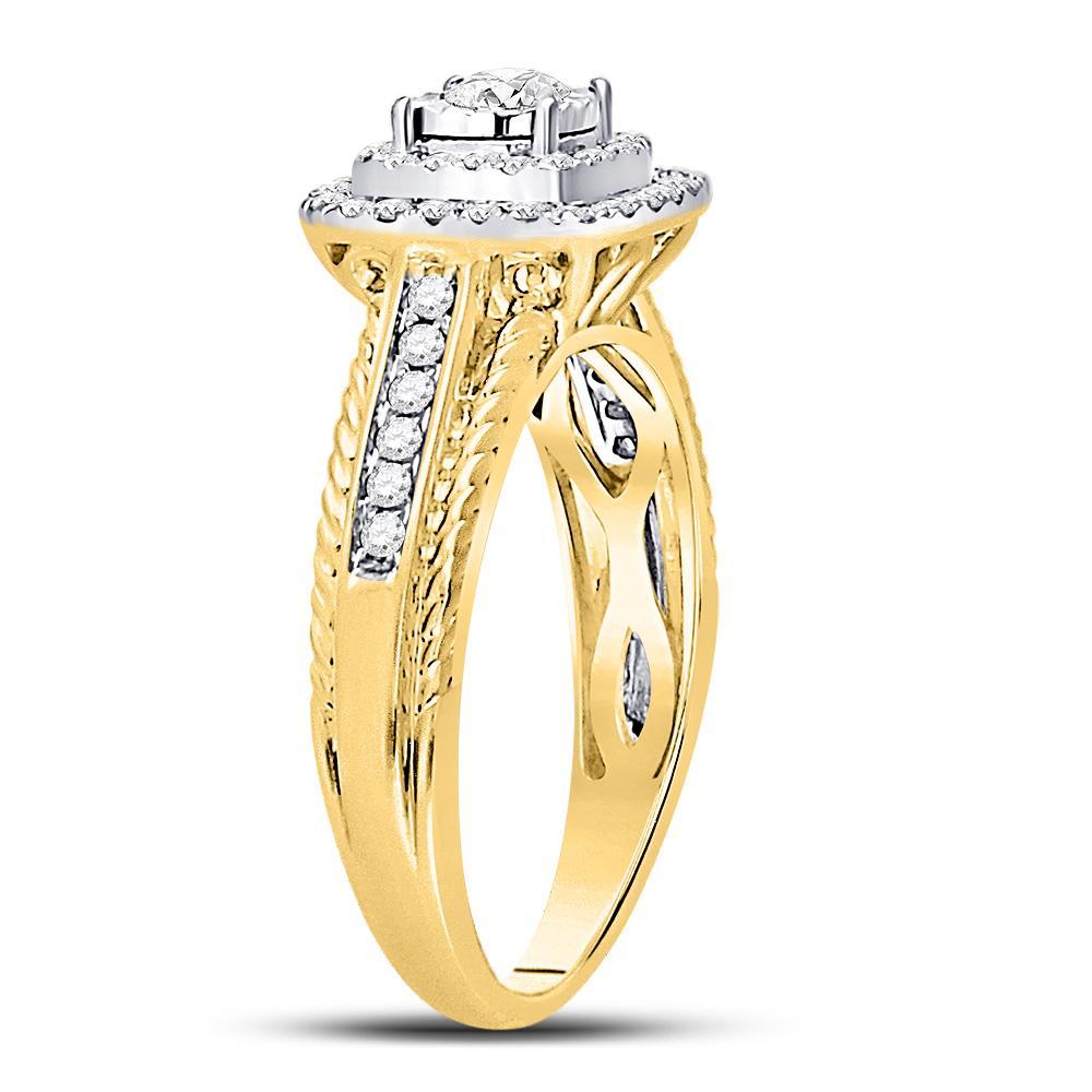14kt Yellow Gold Round Diamond Solitaire Bridal Wedding Engagement Ring 1/2 Cttw