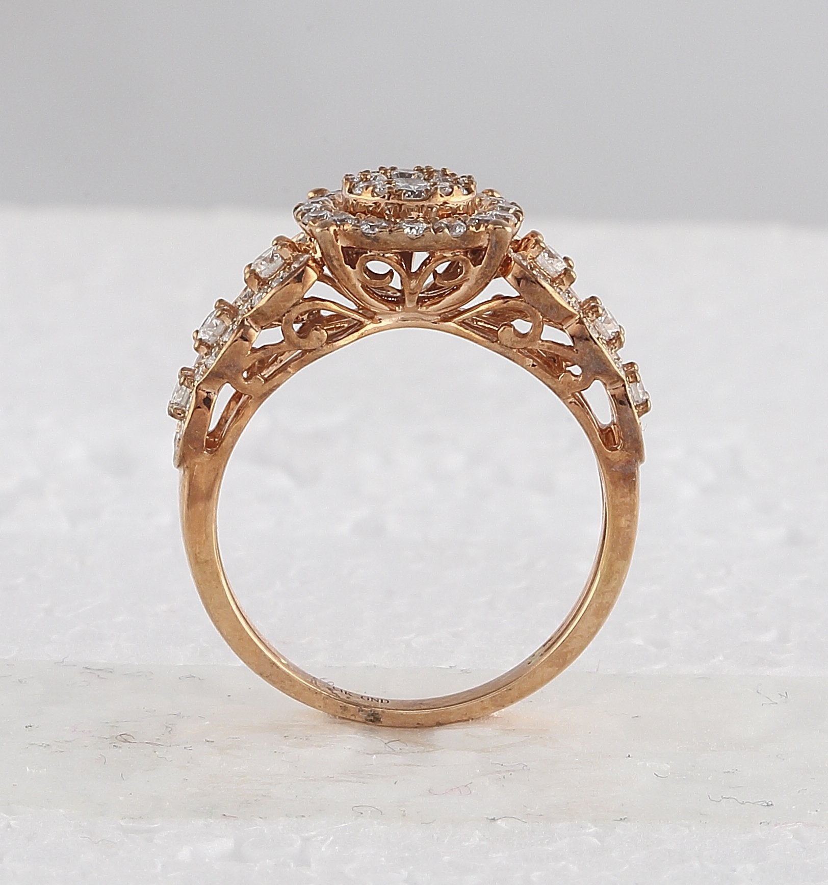 14kt White Gold Womens Round Diamond Graduated Journey Climber Earrings 3/4 Cttw