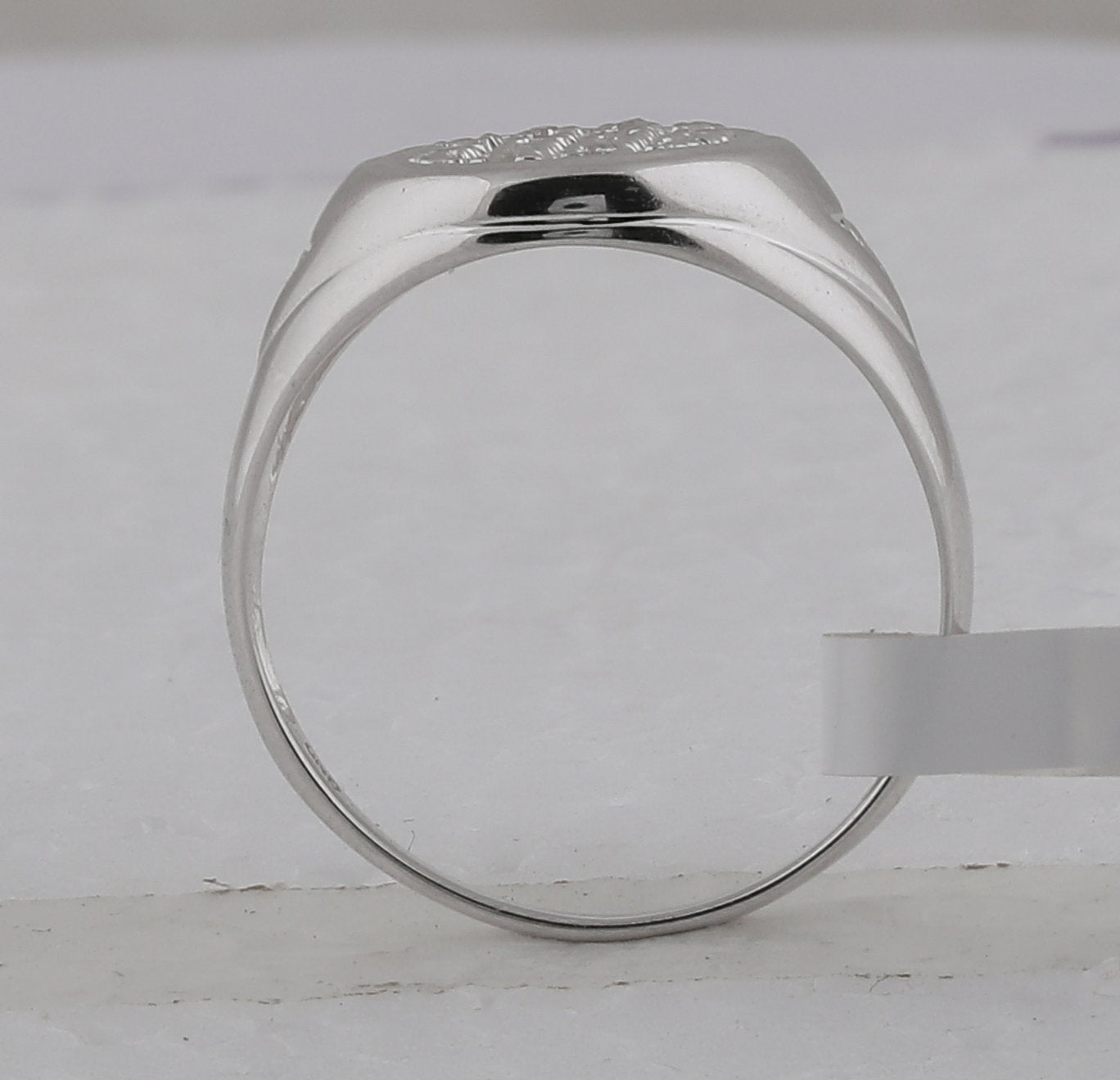 Sterling Silver Mens Round Diamond Oval Cluster Ring 1/6 Cttw